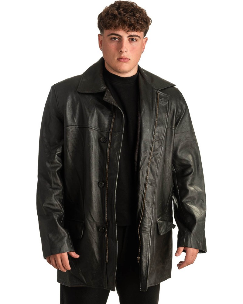 Γνήσιο Ανδρικό Δερμάτινο Μπουφάν - T339