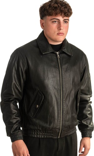 Γνήσιο Ανδρικό Δερμάτινο Μπουφάν - T341