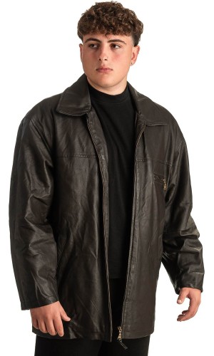 Γνήσιο Ανδρικό Δερμάτινο Μπουφάν - T342