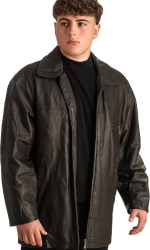 Γνήσιο Ανδρικό Δερμάτινο Μπουφάν - T342