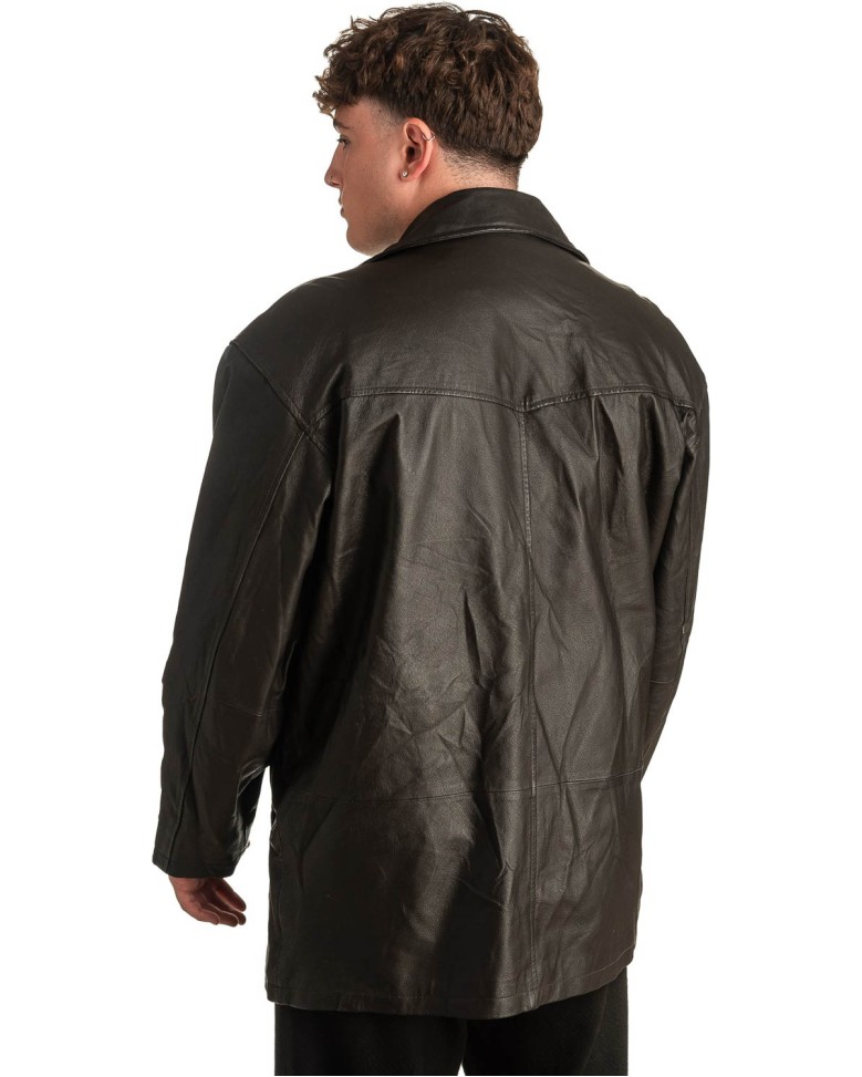 Γνήσιο Ανδρικό Δερμάτινο Μπουφάν - T342