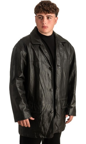 Γνήσιο Ανδρικό Δερμάτινο Μπουφάν - T345