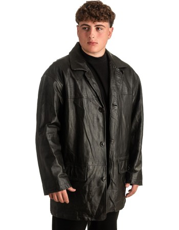 Γνήσιο Ανδρικό Δερμάτινο Μπουφάν - T345