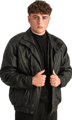 Γνήσιο Ανδρικό Δερμάτινο Μπουφάν - T346