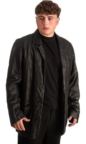 Γνήσιο Ανδρικό Δερμάτινο Σακάκι - T347