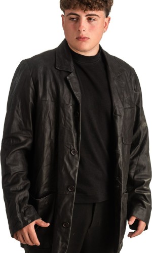 Γνήσιο Ανδρικό Δερμάτινο Σακάκι - T347