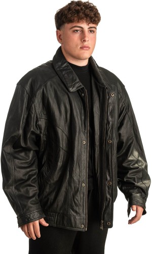 Γνήσιο Ανδρικό Δερμάτινο Μπουφάν - T348