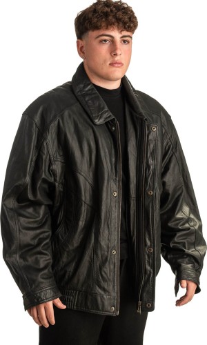 Γνήσιο Ανδρικό Δερμάτινο Μπουφάν - T348