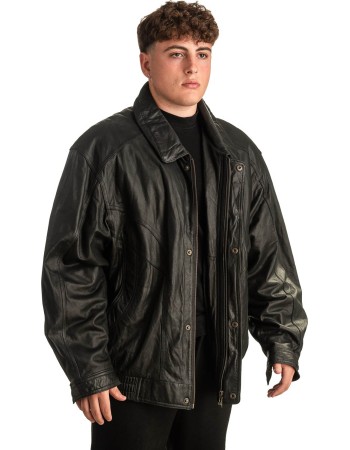 Γνήσιο Ανδρικό Δερμάτινο Μπουφάν - T348