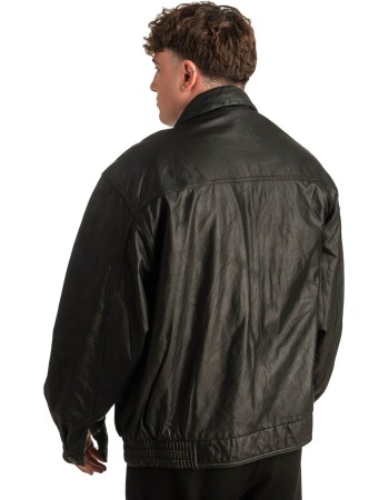 Γνήσιο Ανδρικό Δερμάτινο Μπουφάν - T348