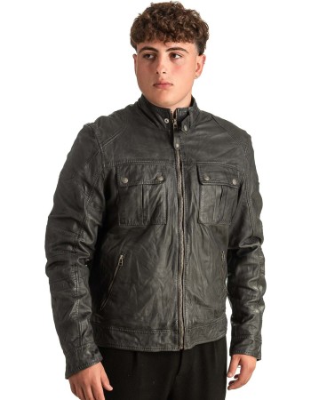 Γνήσιο Ανδρικό Δερμάτινο Μπουφάν - T350