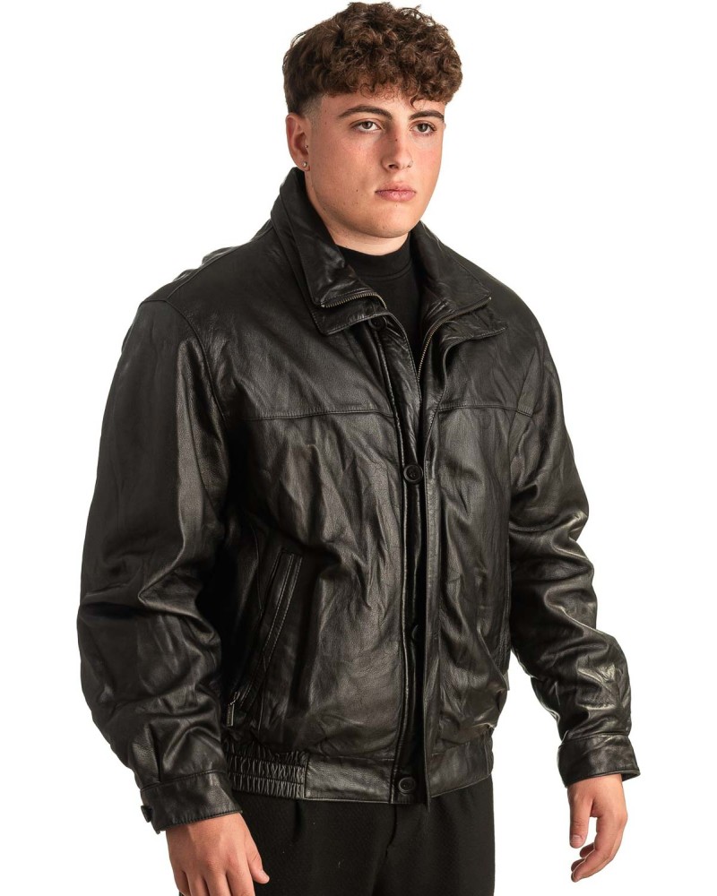 Γνήσιο Ανδρικό Δερμάτινο Μπουφάν - T352