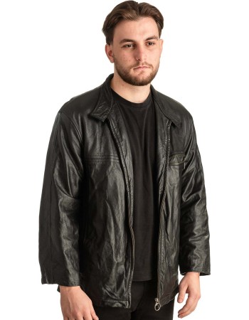 Γνήσιο Ανδρικό Δερμάτινο Μπουφάν - T353