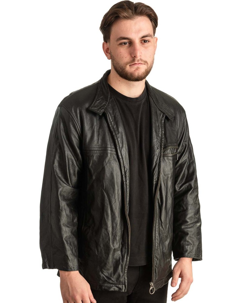 Γνήσιο Ανδρικό Δερμάτινο Μπουφάν - T353