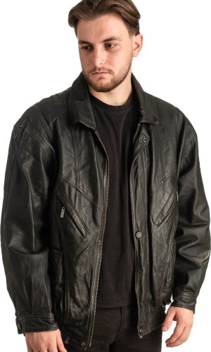 Γνήσιο Ανδρικό Δερμάτινο Μπουφάν - T355