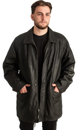 Γνήσιο Ανδρικό Δερμάτινο Μπουφάν - T357