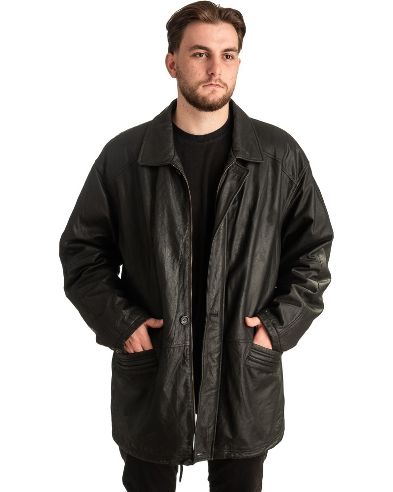 Γνήσιο Ανδρικό Δερμάτινο Μπουφάν - T357