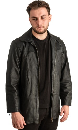 Γνήσιο Ανδρικό Δερμάτινο Μπουφάν - T358