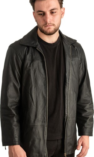 Γνήσιο Ανδρικό Δερμάτινο Μπουφάν - T358