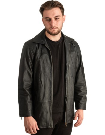 Γνήσιο Ανδρικό Δερμάτινο Μπουφάν - T358