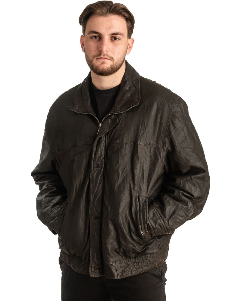 Γνήσιο Ανδρικό Δερμάτινο Μπουφάν - T363