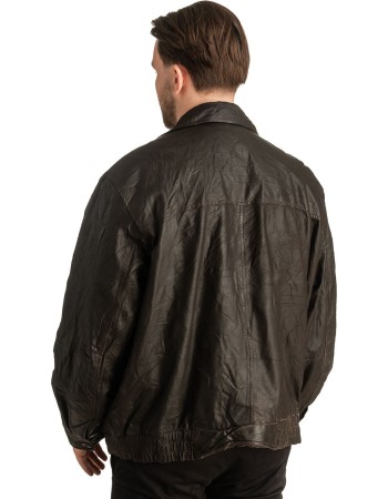 Γνήσιο Ανδρικό Δερμάτινο Μπουφάν - T363