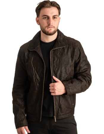 Γνήσιο Ανδρικό Δερμάτινο Μπουφάν - T364