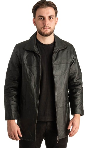 Γνήσιο Ανδρικό Δερμάτινο Μπουφάν - T368