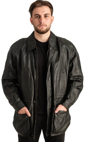 Γνήσιο Ανδρικό Δερμάτινο Μπουφάν - T373