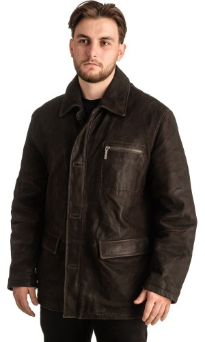 Γνήσιο Ανδρικό Δερμάτινο Μπουφάν - T376