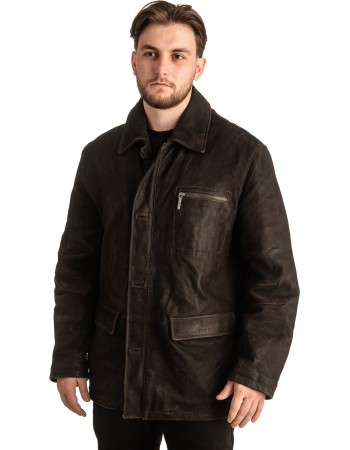 Γνήσιο Ανδρικό Δερμάτινο Μπουφάν - T376