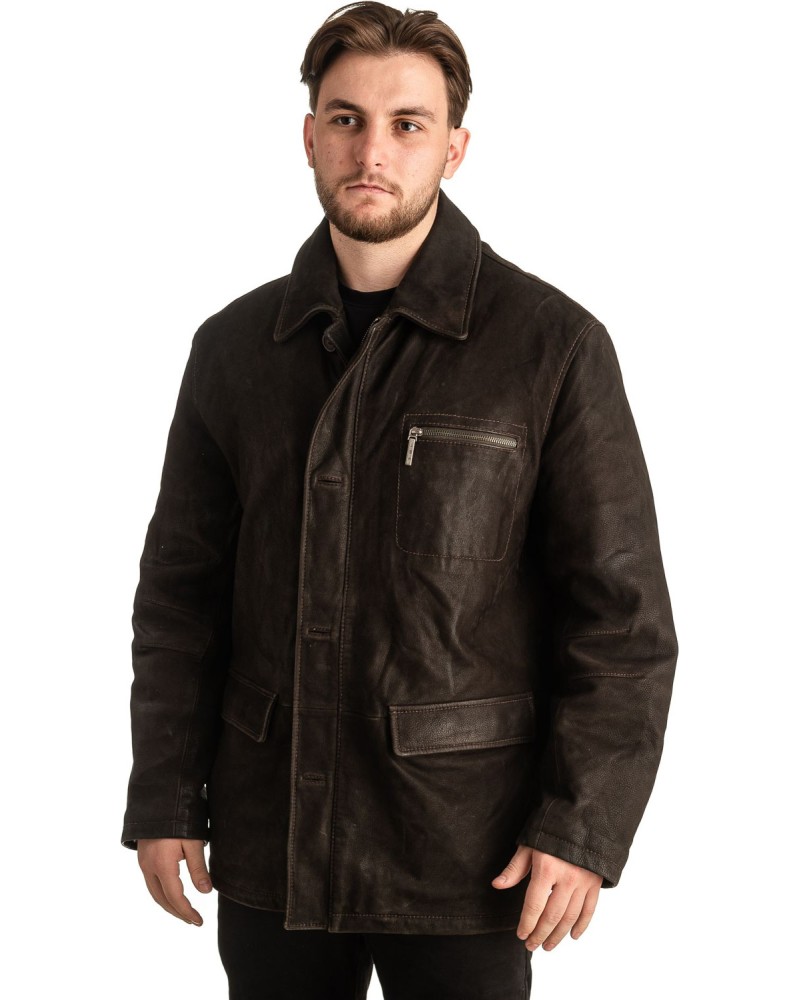 Γνήσιο Ανδρικό Δερμάτινο Μπουφάν - T376