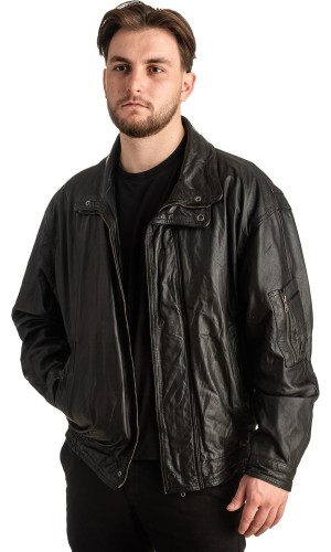 Γνήσιο Ανδρικό Δερμάτινο Μπουφάν - T378