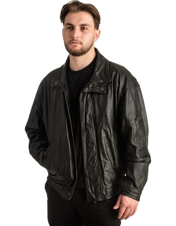 Γνήσιο Ανδρικό Δερμάτινο Μπουφάν - T378