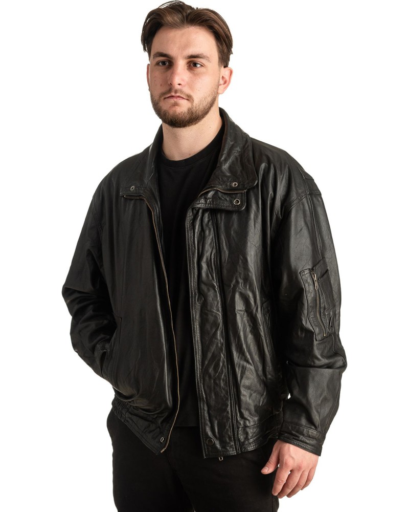 Γνήσιο Ανδρικό Δερμάτινο Μπουφάν - T378