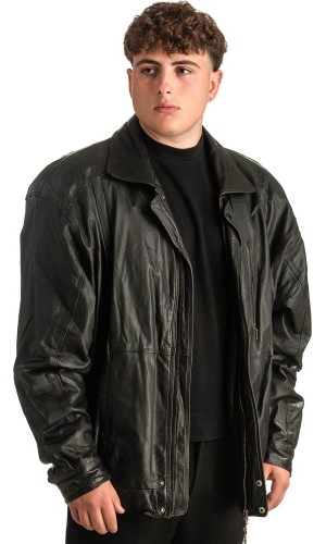 Γνήσιο Ανδρικό Δερμάτινο Μπουφάν - T387