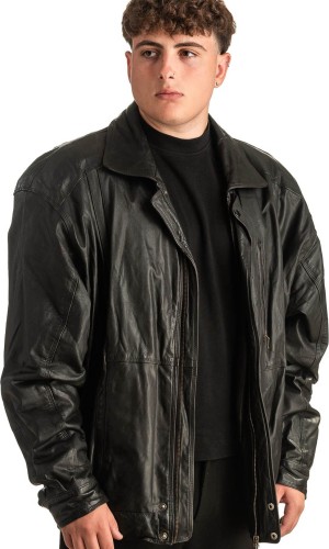 Γνήσιο Ανδρικό Δερμάτινο Μπουφάν - T387
