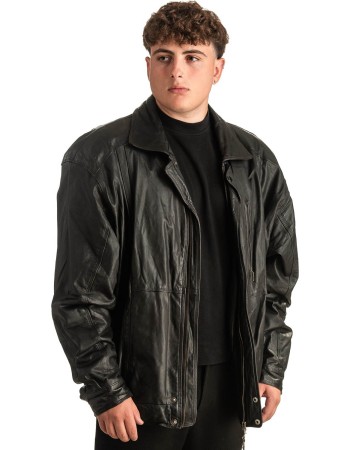 Γνήσιο Ανδρικό Δερμάτινο Μπουφάν - T387