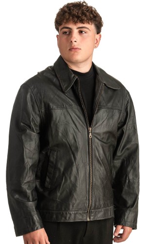 Γνήσιο Ανδρικό Δερμάτινο Μπουφάν - T388