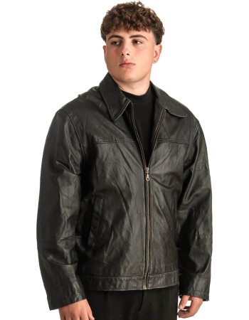 Γνήσιο Ανδρικό Δερμάτινο Μπουφάν - T388