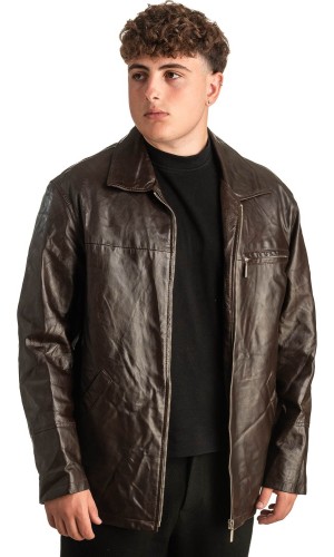 Γνήσιο Ανδρικό Δερμάτινο Μπουφάν - T390