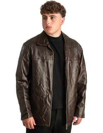 Γνήσιο Ανδρικό Δερμάτινο Μπουφάν - T390