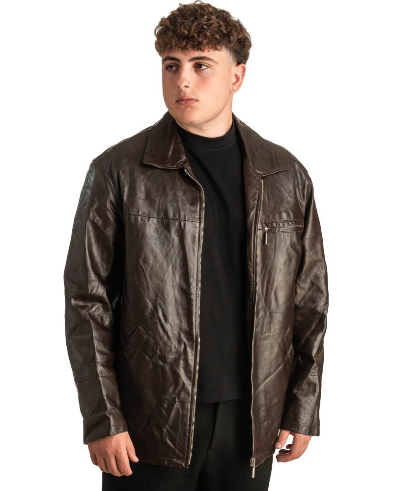 Γνήσιο Ανδρικό Δερμάτινο Μπουφάν - T390