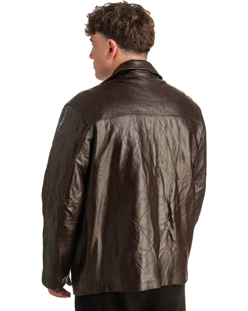 Γνήσιο Ανδρικό Δερμάτινο Μπουφάν - T390