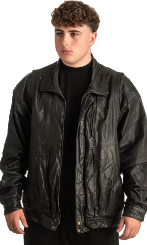 Γνήσιο Ανδρικό Δερμάτινο Μπουφάν - T391