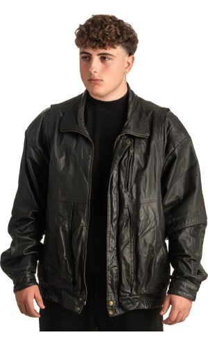 Γνήσιο Ανδρικό Δερμάτινο Μπουφάν - T391