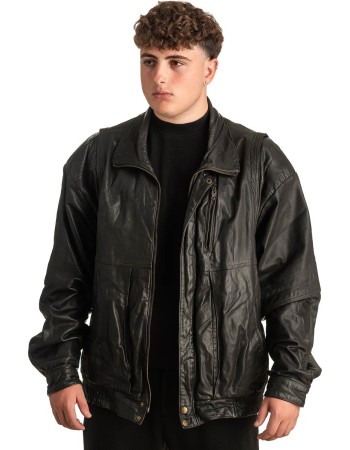 Γνήσιο Ανδρικό Δερμάτινο Μπουφάν - T391