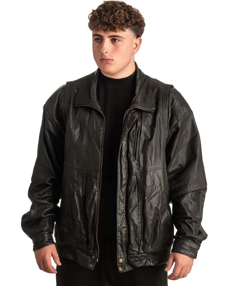 Γνήσιο Ανδρικό Δερμάτινο Μπουφάν - T391