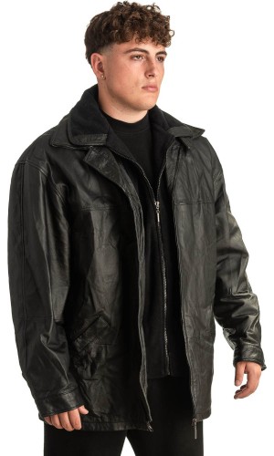Γνήσιο Ανδρικό Δερμάτινο Μπουφάν - T392