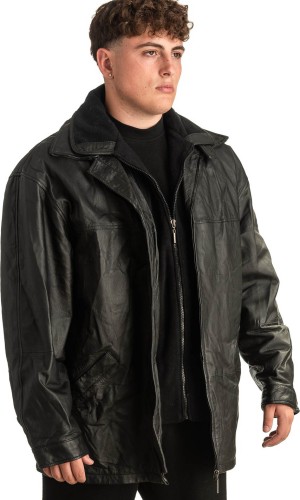 Γνήσιο Ανδρικό Δερμάτινο Μπουφάν - T392